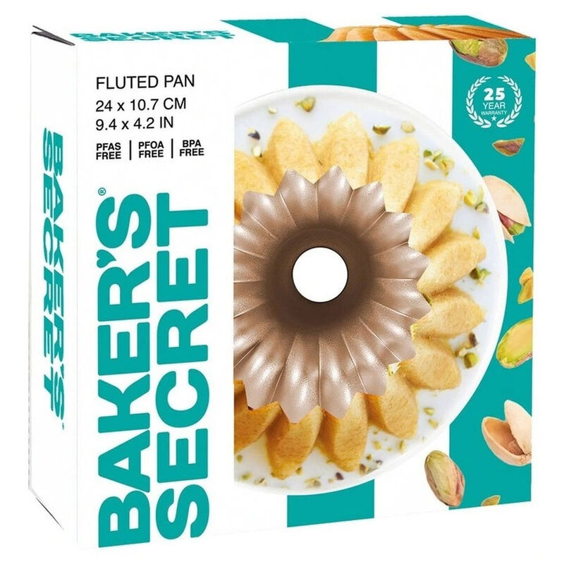 Baker's Secret Fluted Spring Water Non-Stick Pan 21.5x10.7cm Champagne image number 3