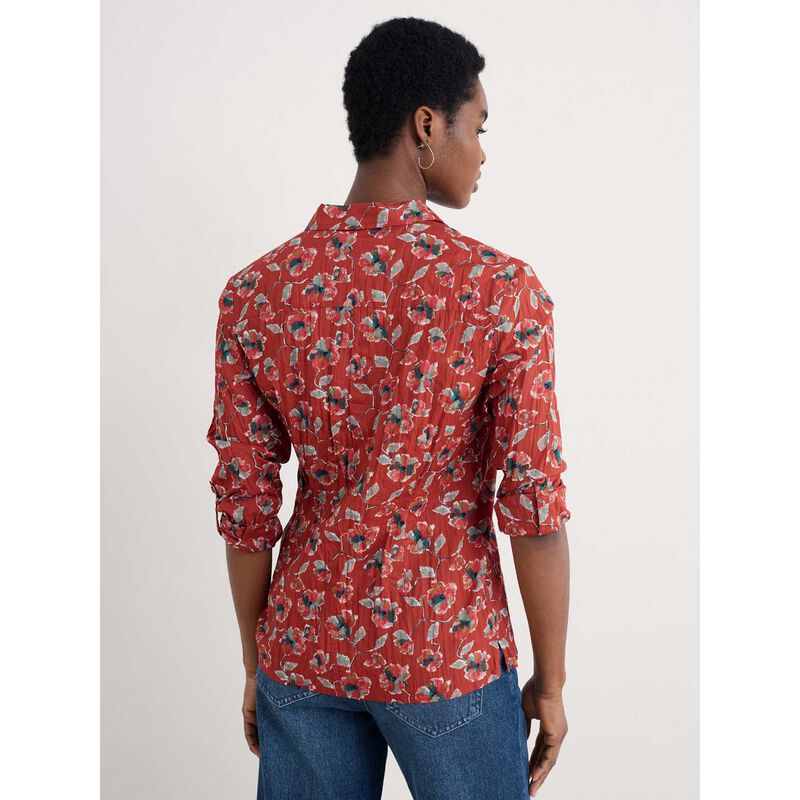 Seasalt Cornwall Larissa Shirt Artist Camellia Red Sail image number 1