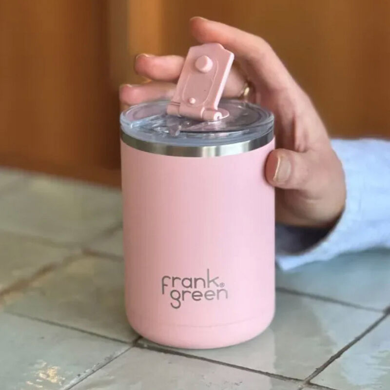 frank green 12oz S/Steel Cup With Screw Hinged Lid Blushed image number 1
