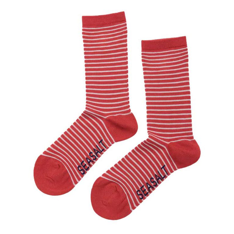 Seasalt Cornwall Womens Sailor Socks Signwriting Tomato image number 0