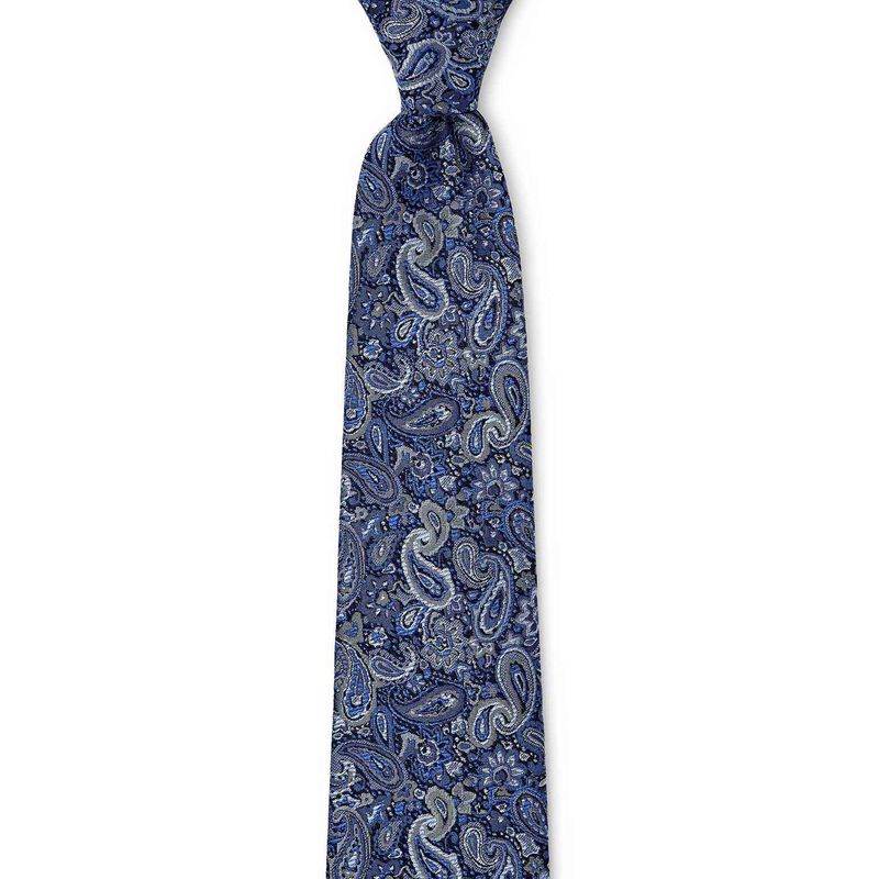 Cambridge Tonal Paisley 7.5cm Tie image number 0