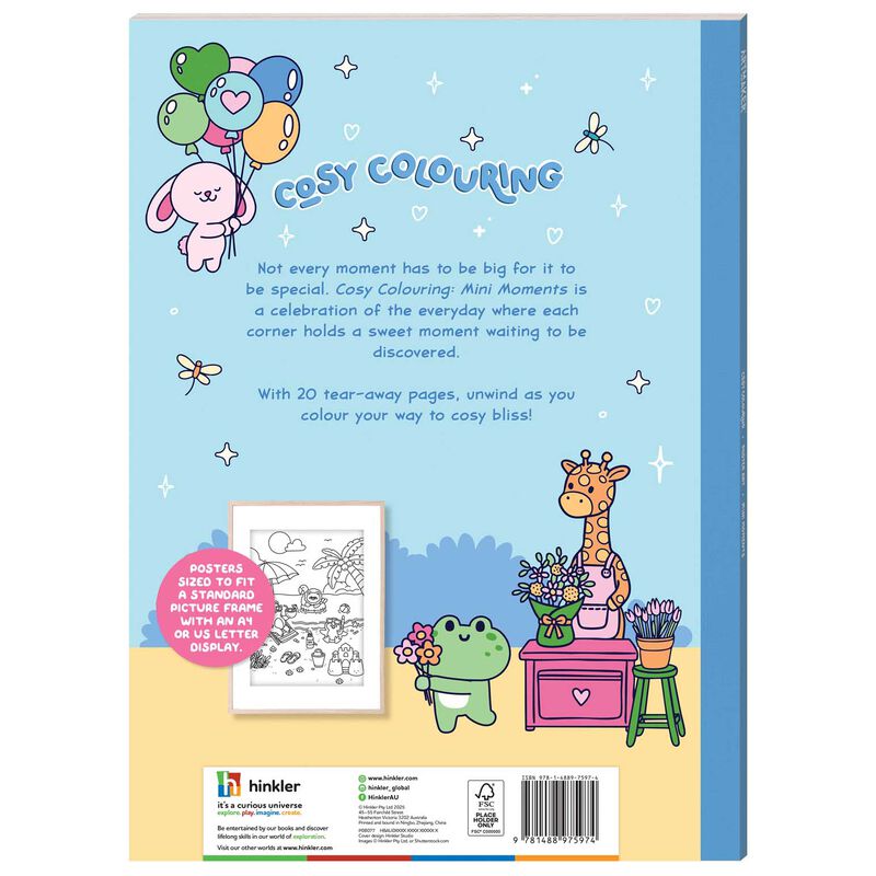 Hinkler&nbsp; Cosy Colouring Poster Art image number 1
