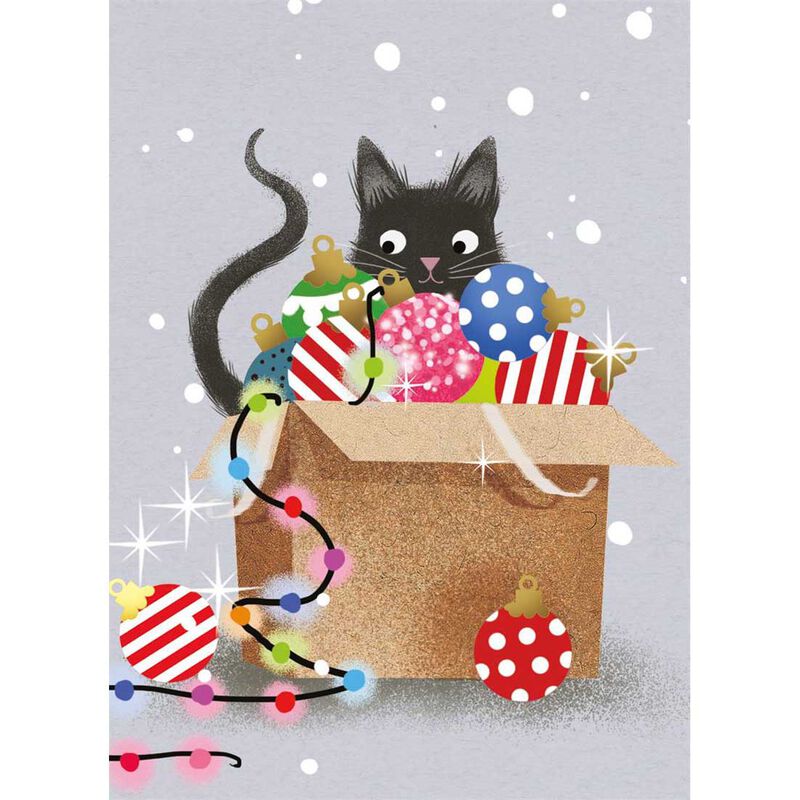 Museums & Galleries D Christmas Cats Boxed Cards 16Pk image number 1