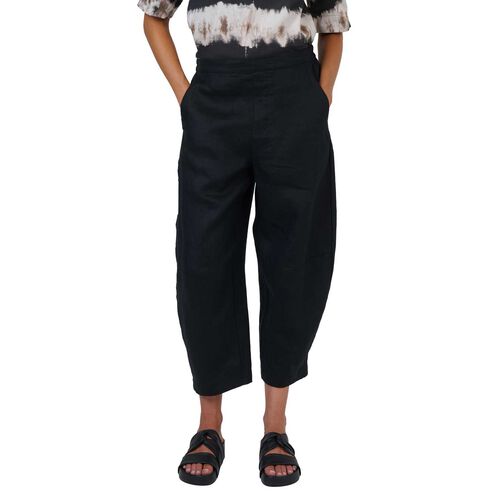 Naturals By O & J Black Linen Pants