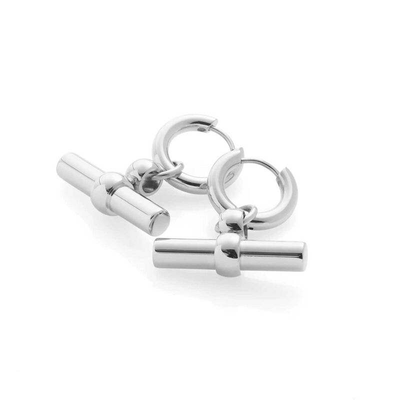 Silk & Steel Atlas Hoop Earrings image number 2