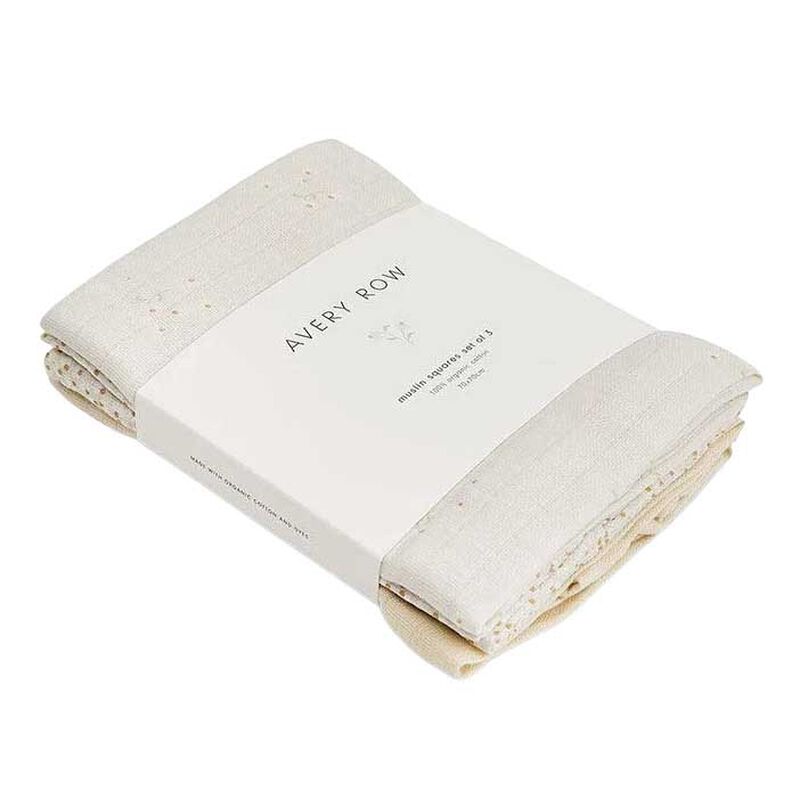 Avery Row Muslin Squares Set of 3 - Wild Chamomile image number 0