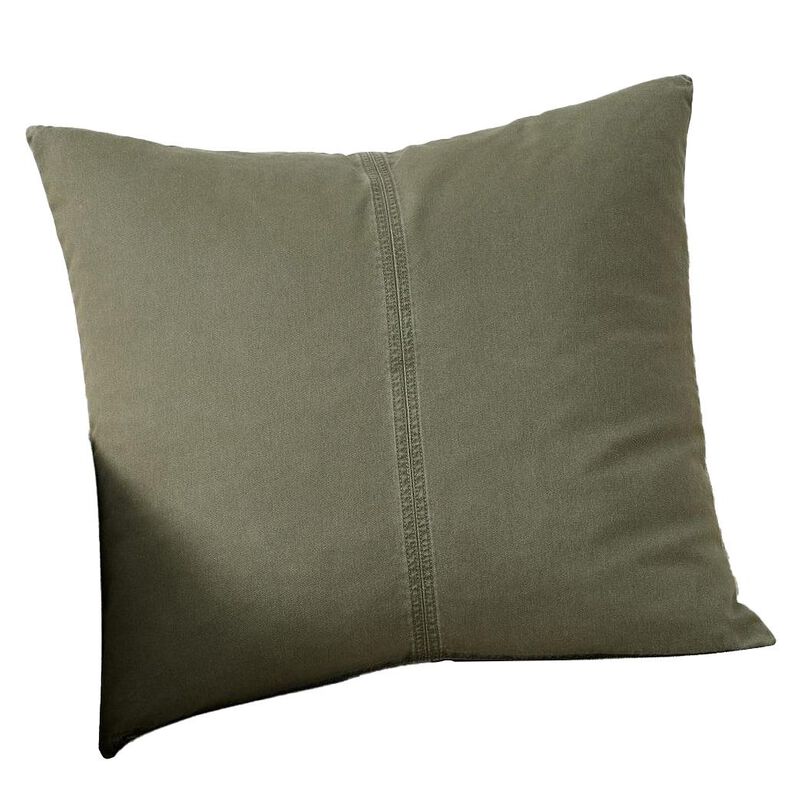 Pottery Barn Sunwashed Twill Cushion Cover 56cm Moss Gray image number 0