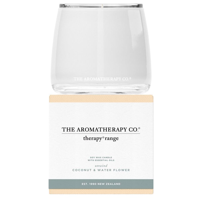 Therapy Candle Unwind 260g - Coconut & Water Flower image number 1
