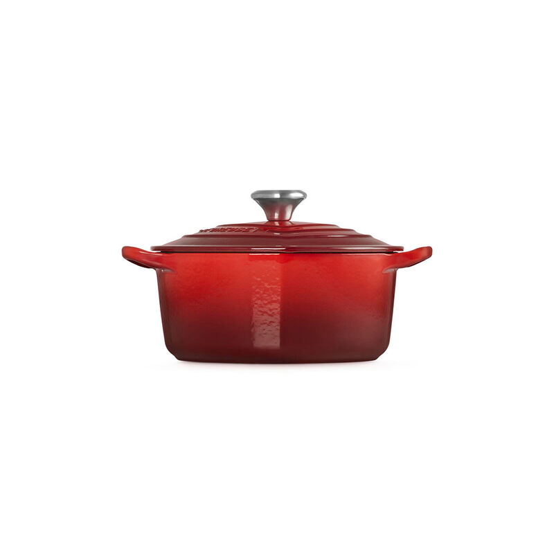 Le Creuset Heart Cocotte Loop Handle 20cm Cerise Metal Heart Knob image number 3