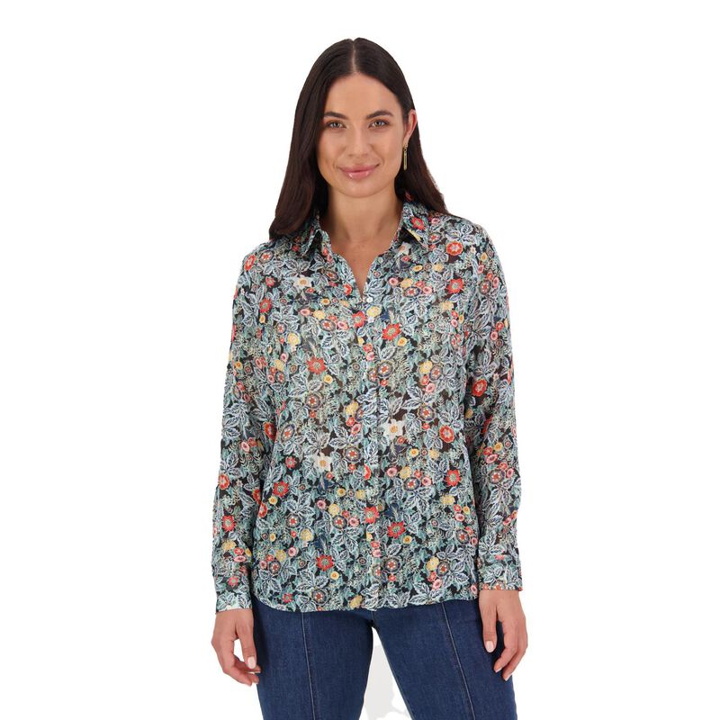Vassalli Long Sleeve Shirt With Button Placket Back image number 0