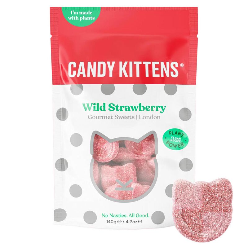 Candy Kittens Wild Strawberry Gummies 140g image number 0