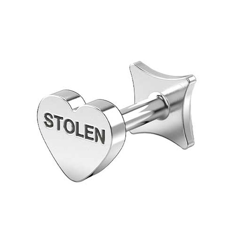 Stolen Girlfriends Club Stolen Heart Flat Back Earring Single image number 0