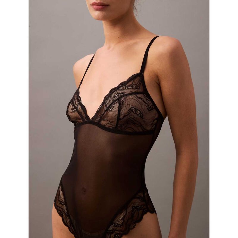 Calvin Klein Sensual Stretch Lace Bodysuit image number 2