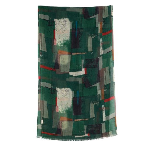 Seasalt Cornwall Pretty Printed Scarf Aerial Field Coppice
