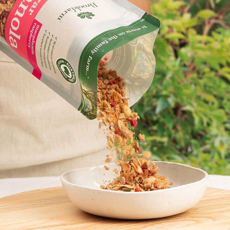 Brookfarm Low Sugar Raspberry Granola 400g image number 1