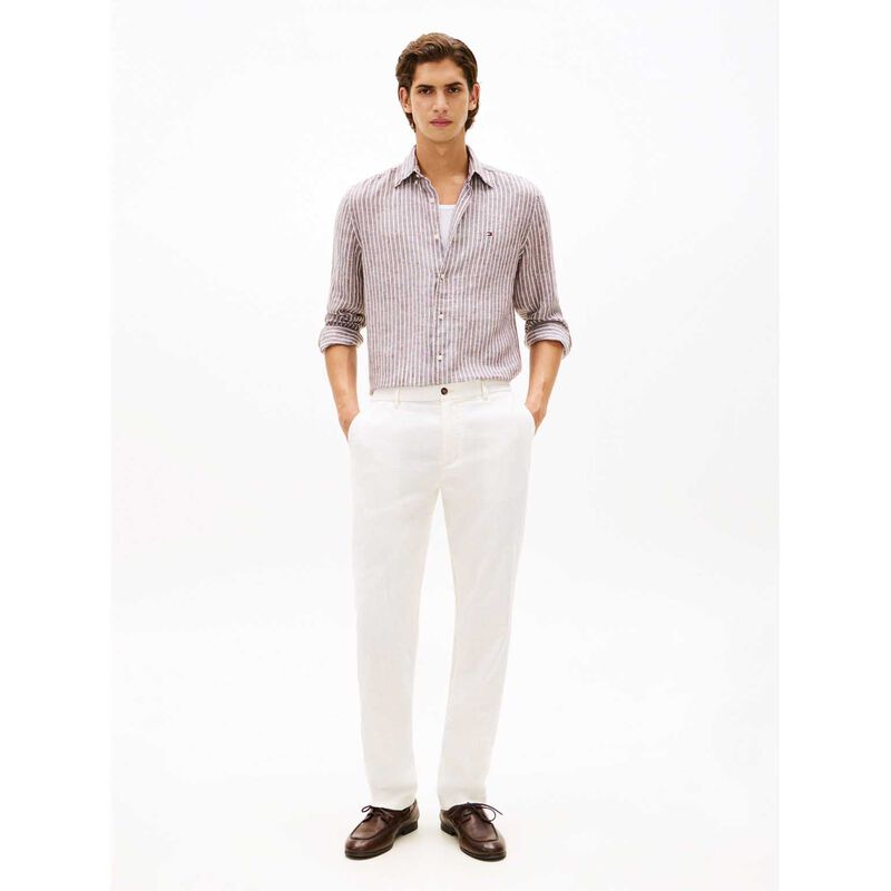Tommy Hilfiger Regular Fit Bengal Stripe Pure Linen Shirt image number 3
