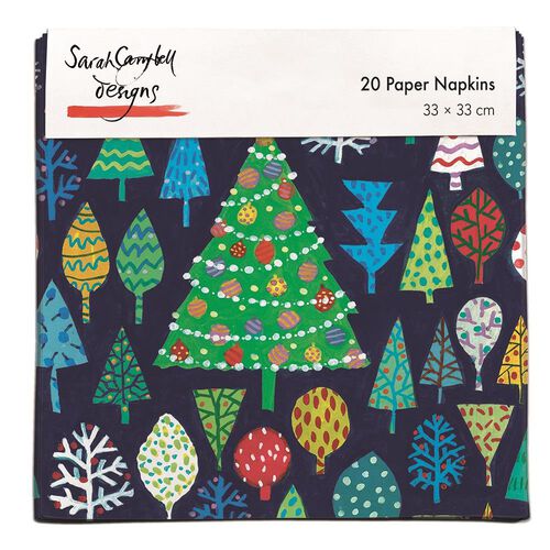 Museums & Galleries Christmas Forest  Paper Napkin Pkt 20