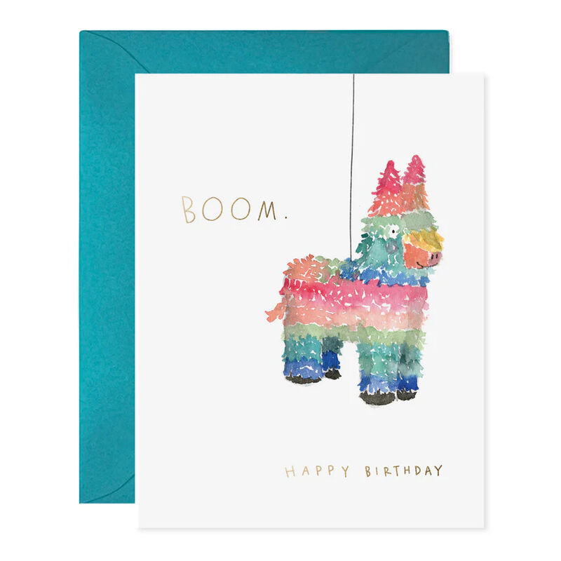 E Frances Pinata Birthday Foil Card image number 0