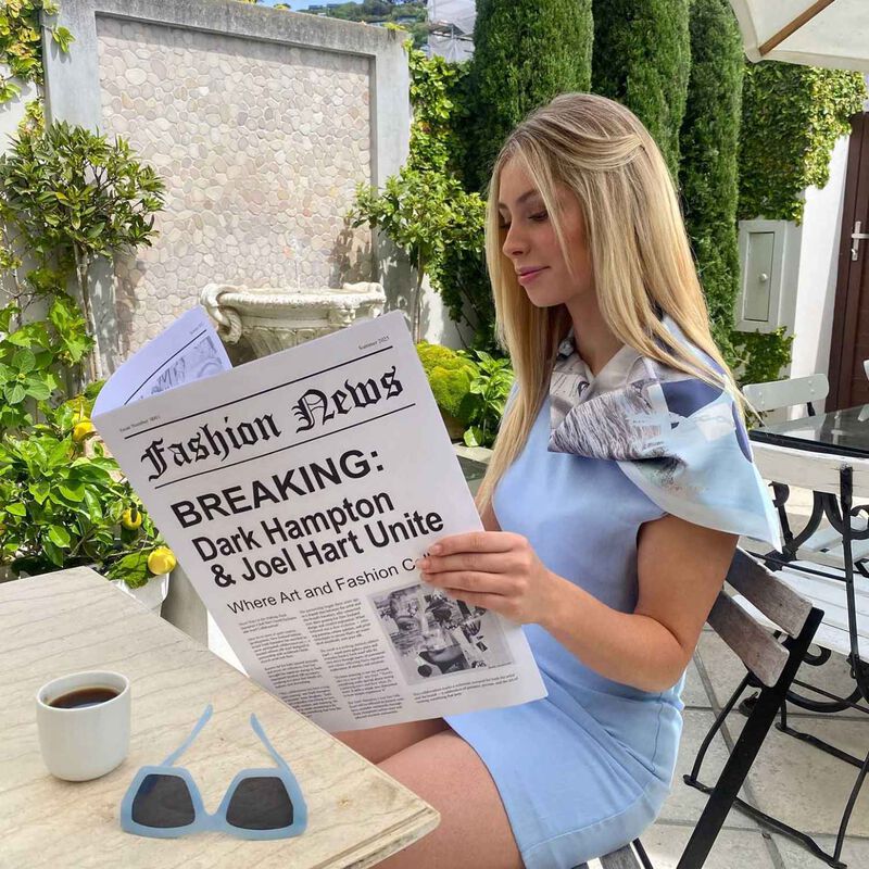 Dark Hampton x Joel Hart Flux Petite Silk Scarf image number 2