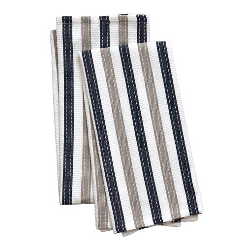 Wallace Cotton Stripe Tea Towel Set Of 2