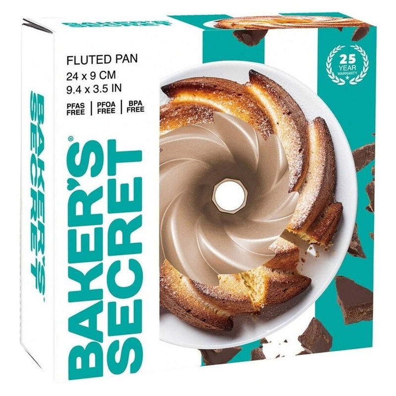 Baker's Secret Fluted Marissa Non-Stick Fluted Pan 22.5x9cm Champagne image number 3