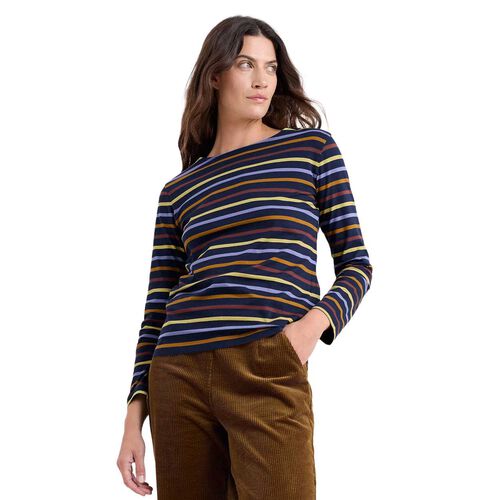 Seasalt Cornwall Sailor Shirt Quad Breton Bilberry