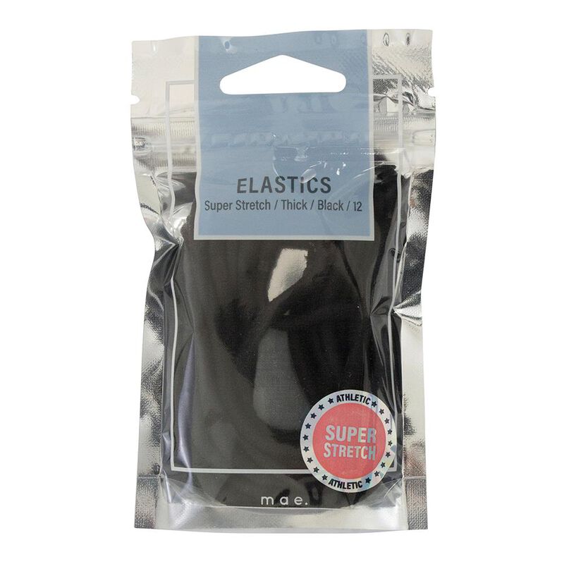 Mae Elastics Thick Super Stretch Black (12) image number 0