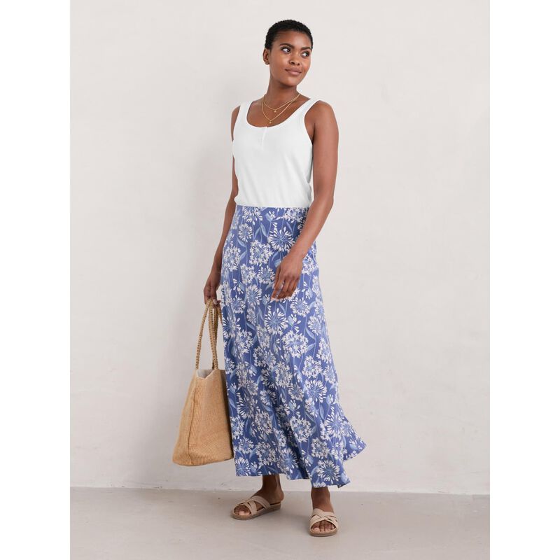 Seasalt Cornwall Rose Skirt Agapanthus Lino Lupin image number 3