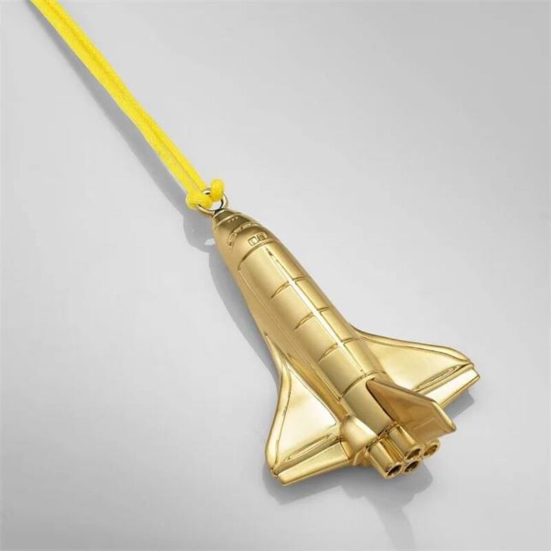 Waterford Metal Ornament Rocketship Golden image number 1