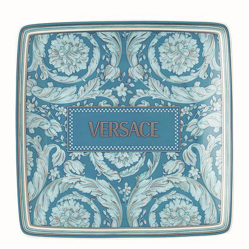 Versace Barocco Square Dish 12cm Teal image number 0