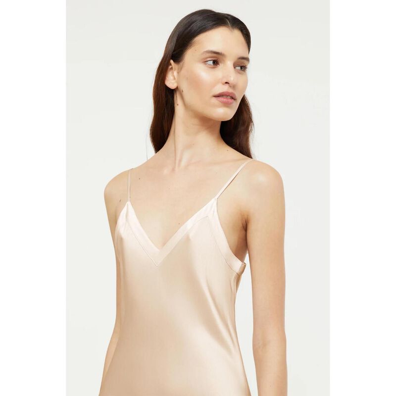 Ginia Silk Chemise V Neck image number 2