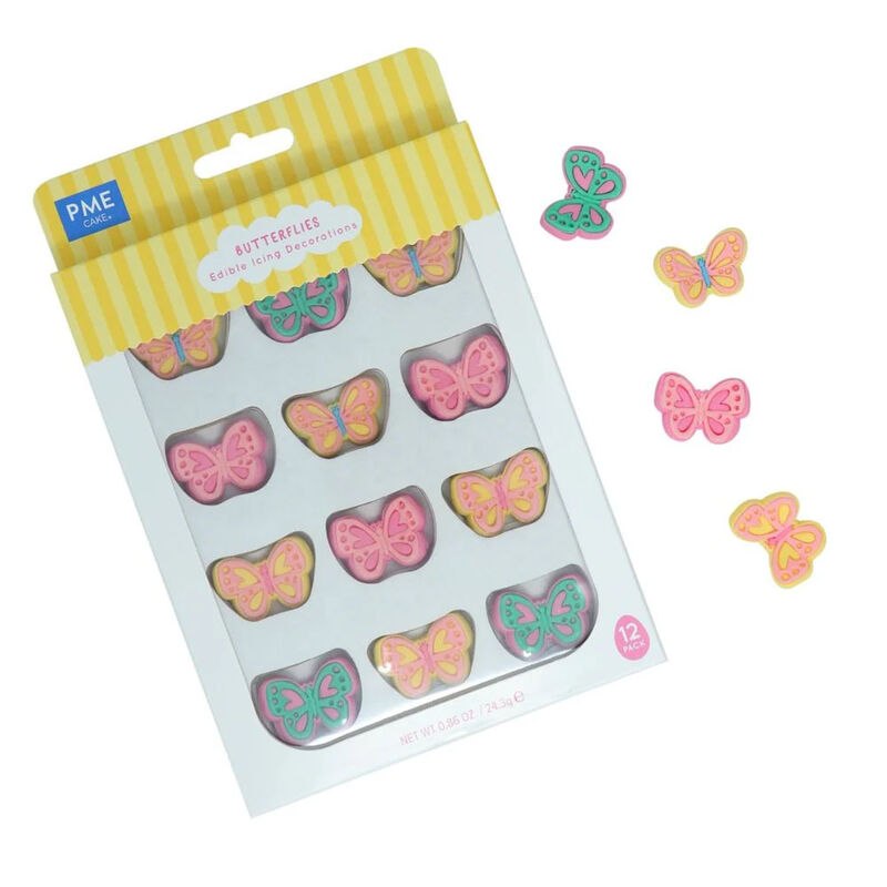 PME Edible Sugar Decorations - Butterflies Set Of 12 image number 2