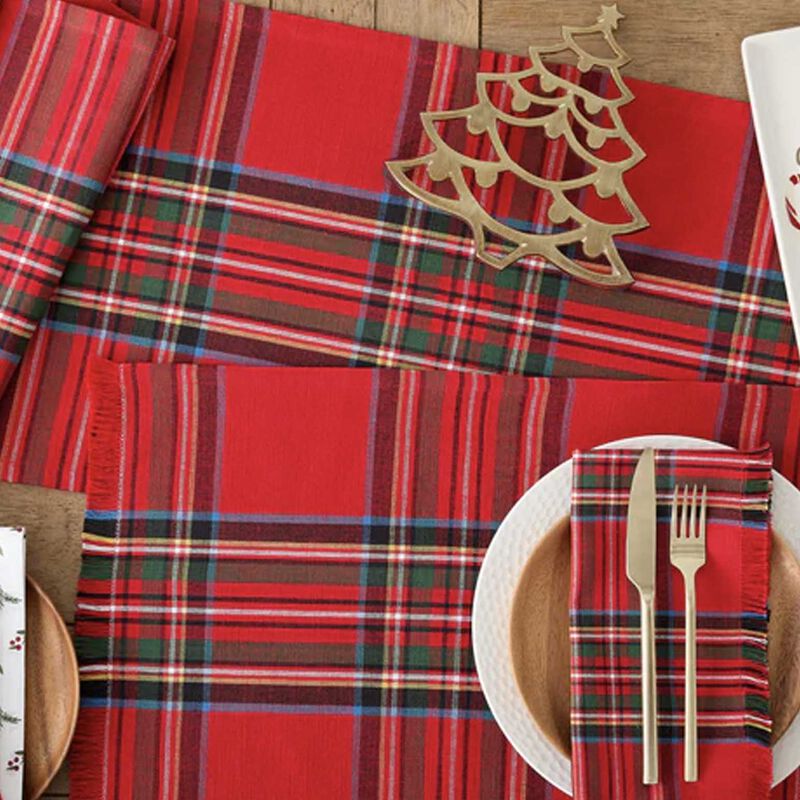 DII 'Tis The Season Plaid Table Runner image number 1