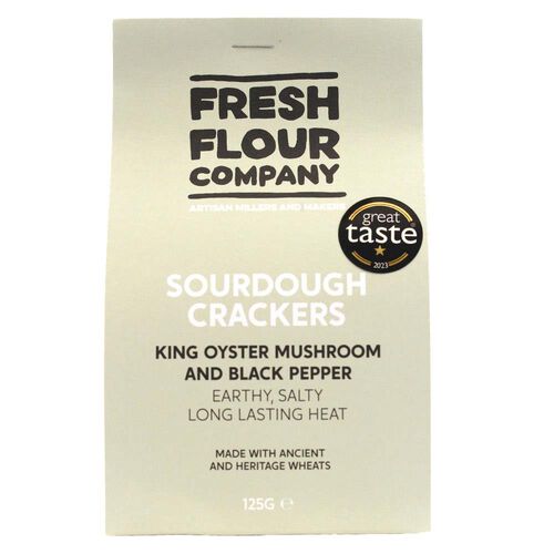 Fresh Flour Crackers - Mushroom & Black Pepper 125g