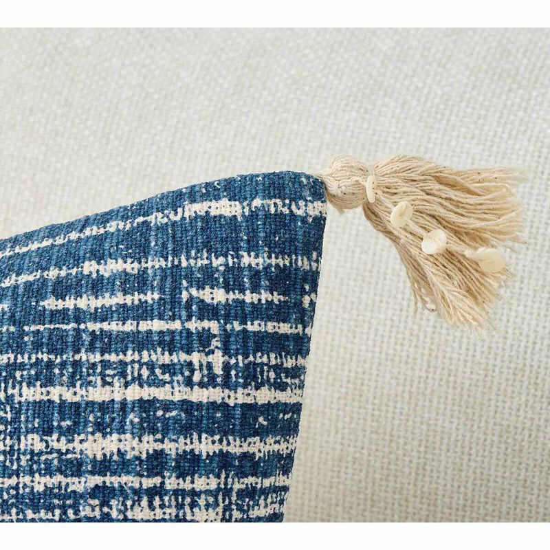 Pottery Barn Bryer Striped Cushion Cover 51cm Indigo image number 1