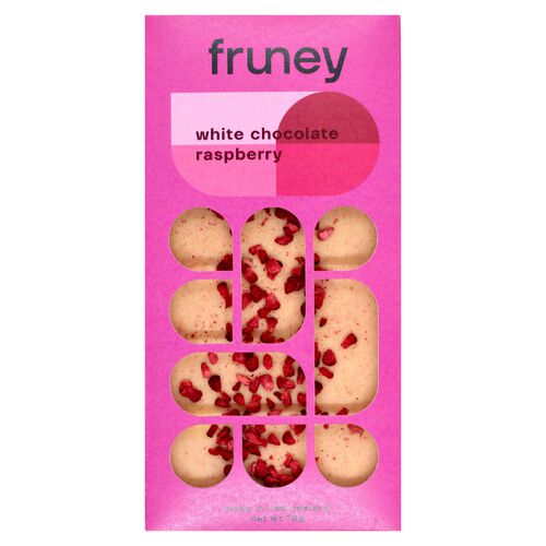 Fruney Handcrafted Chocolate White Chocolate Raspberry 75g