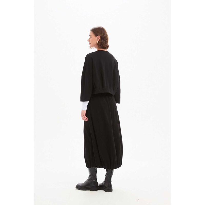 TIRELLI Pleat Hem Crop Cardigan image number 1