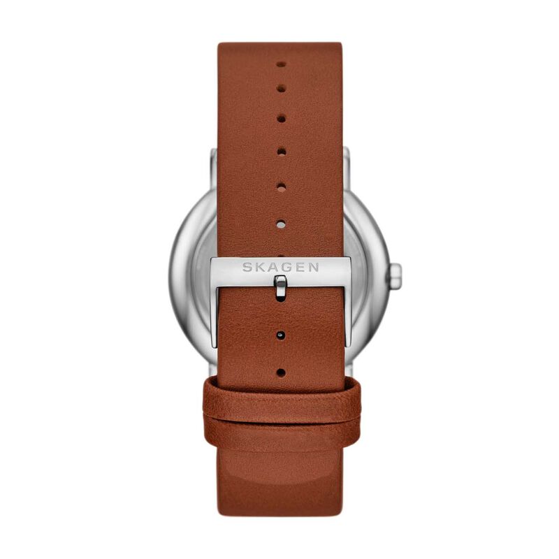 Skagen Signatur Multifunction Brown Leather Watch SKW6942 image number 1