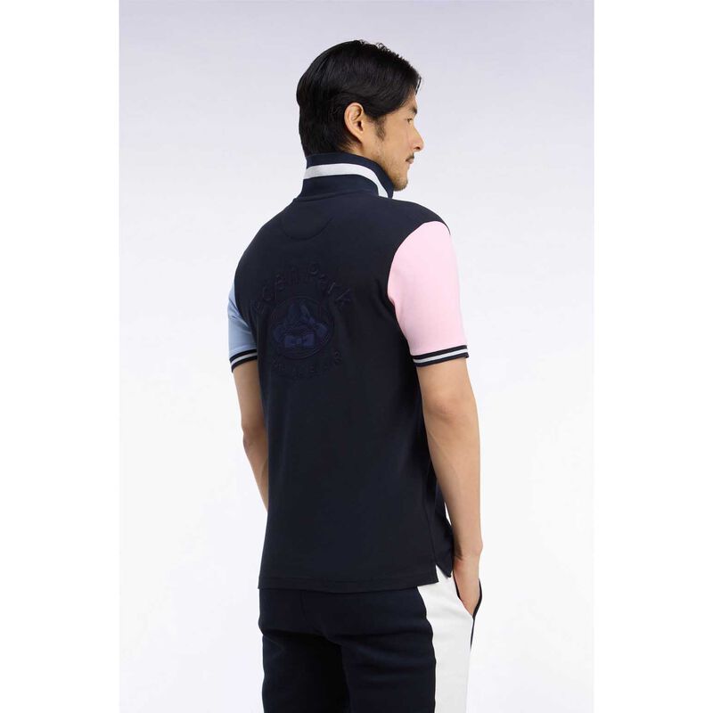 Eden Park Paris Short Sleeve Polo Shirt With Chest Band Stripe image number 1