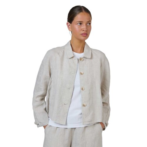 Naturals By O & J White Linen Jacket