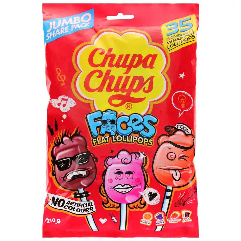 Chupa Chup Lolliepop Faces 210g Bag image number 0
