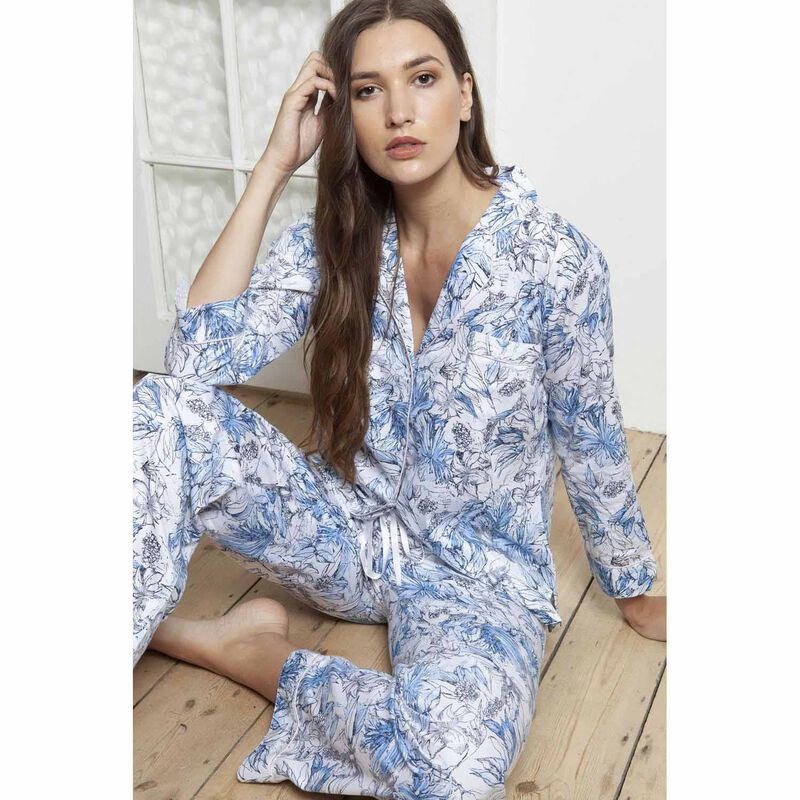Cottonreal Leafy Flora Pj Set image number 1