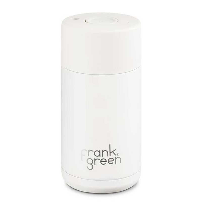 frank green 12oz Ceramic Cup with Push Button Lid Cloud image number 0