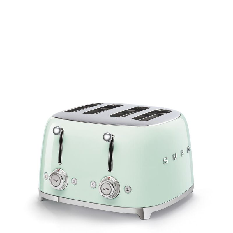 Smeg 4 Slice Wide Toaster - Pastel Green image number 0