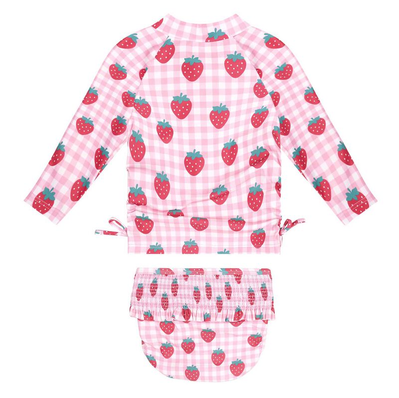 Huxbaby Strawberry Check 2Pc Swim Set 6M-2Y image number 2
