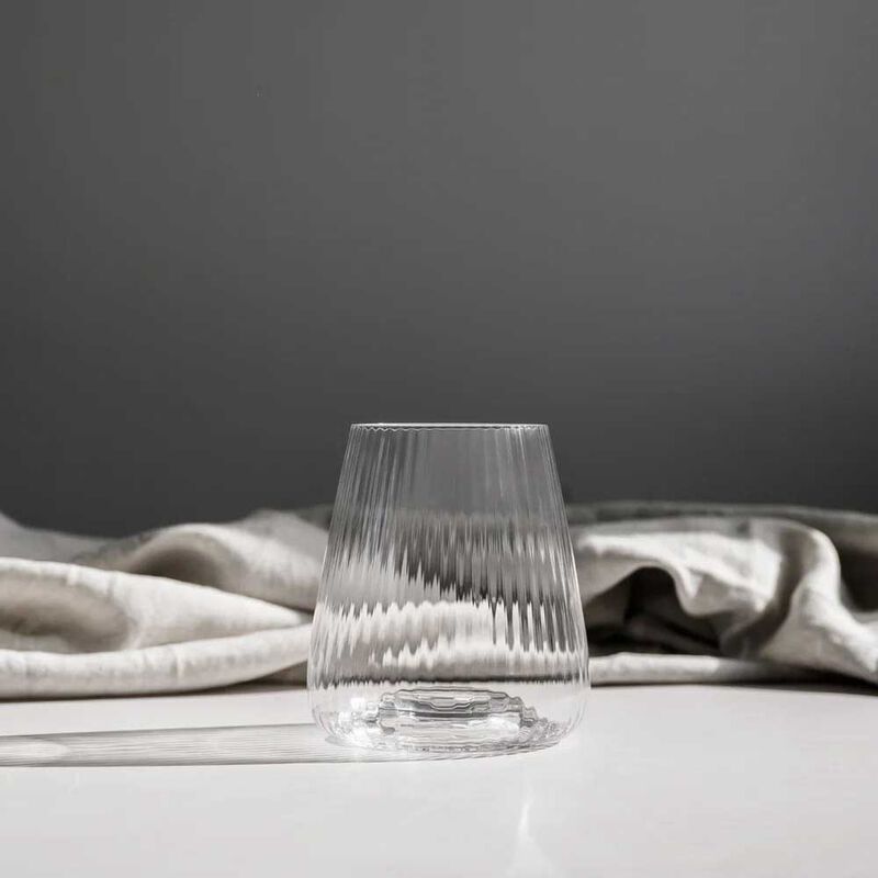 Home Lab Melted Crystal Stemless Glass Set of 4 image number 1