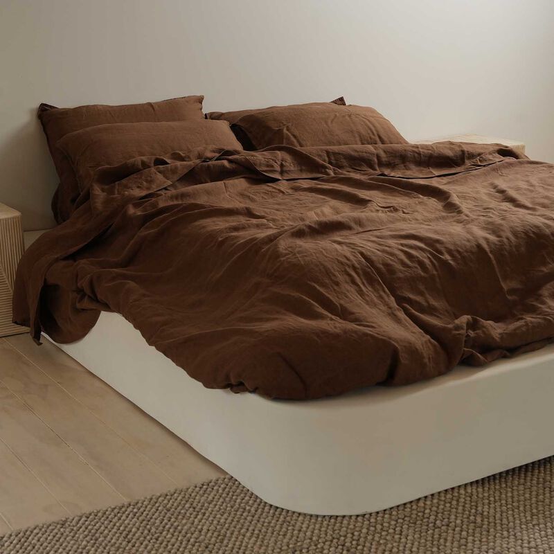 Home Lab 100% French Flax Linen Duvet Cover Set image number 0