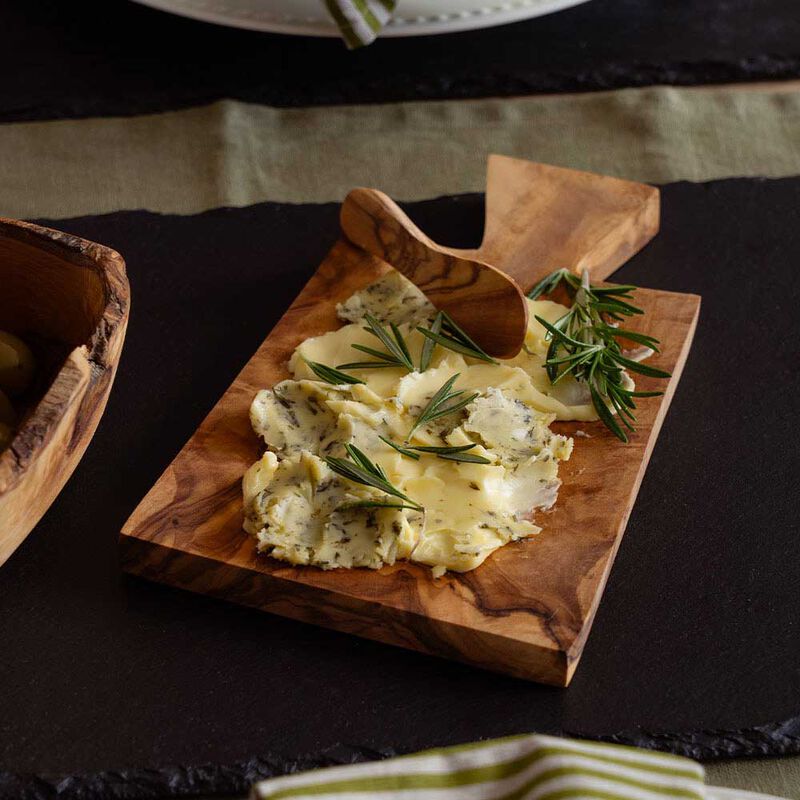 Selbrae House Olive Wood Butter Board & Knife Set image number 1