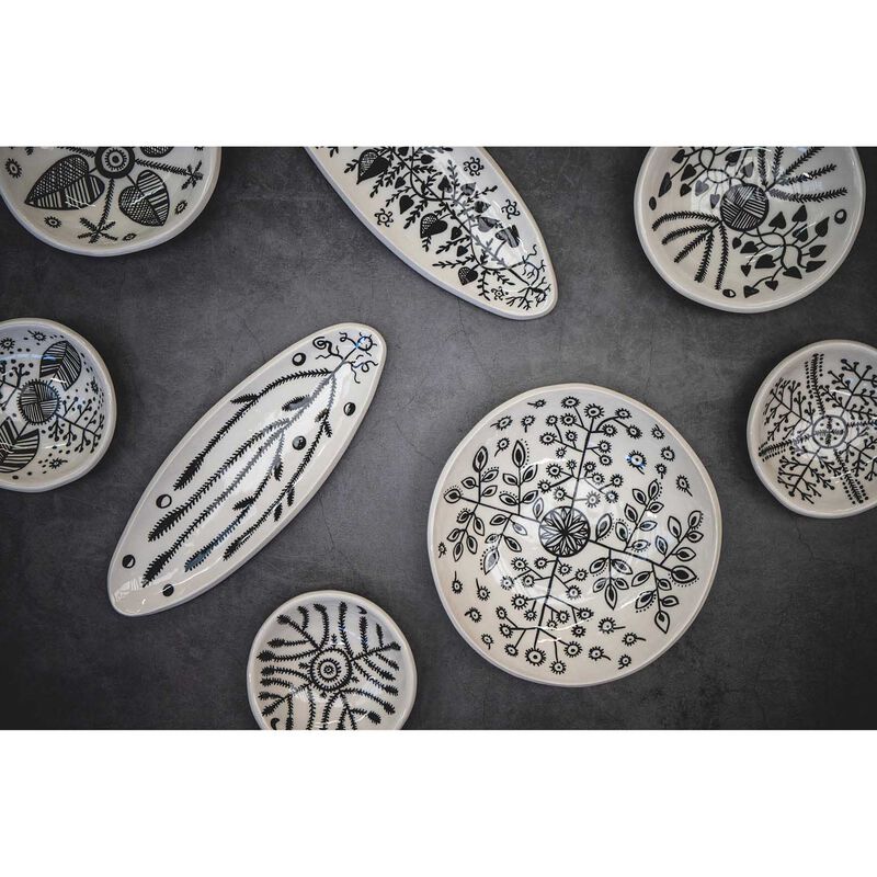 Borrowed Earth Pacific Garden Waka Plate (Assorted Sold Individually) image number 3