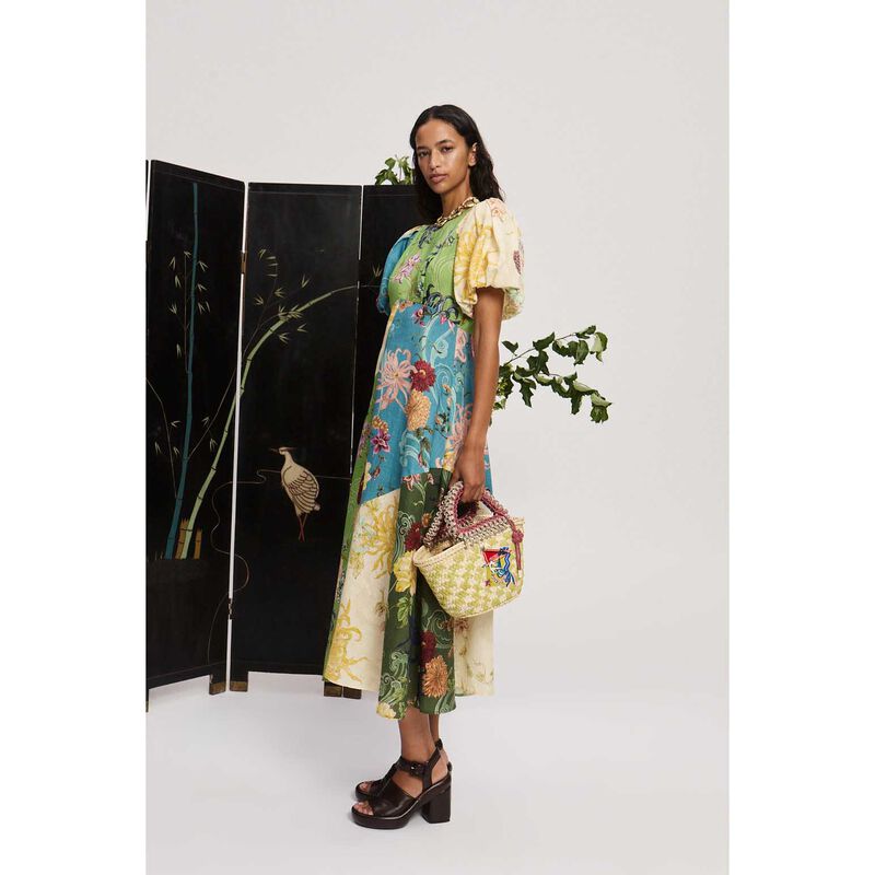 ALÉMAIS Avery Spliced Midi Dress image number 3